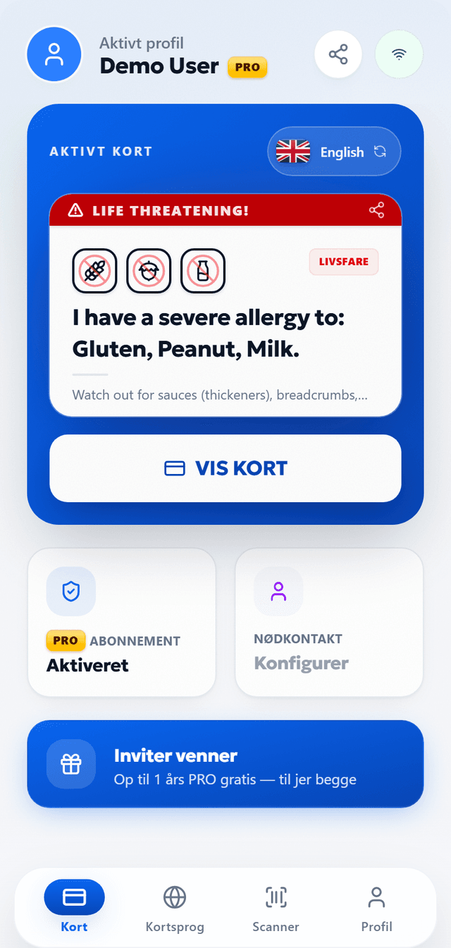 Vis dine allergier. På ethvert sprog.