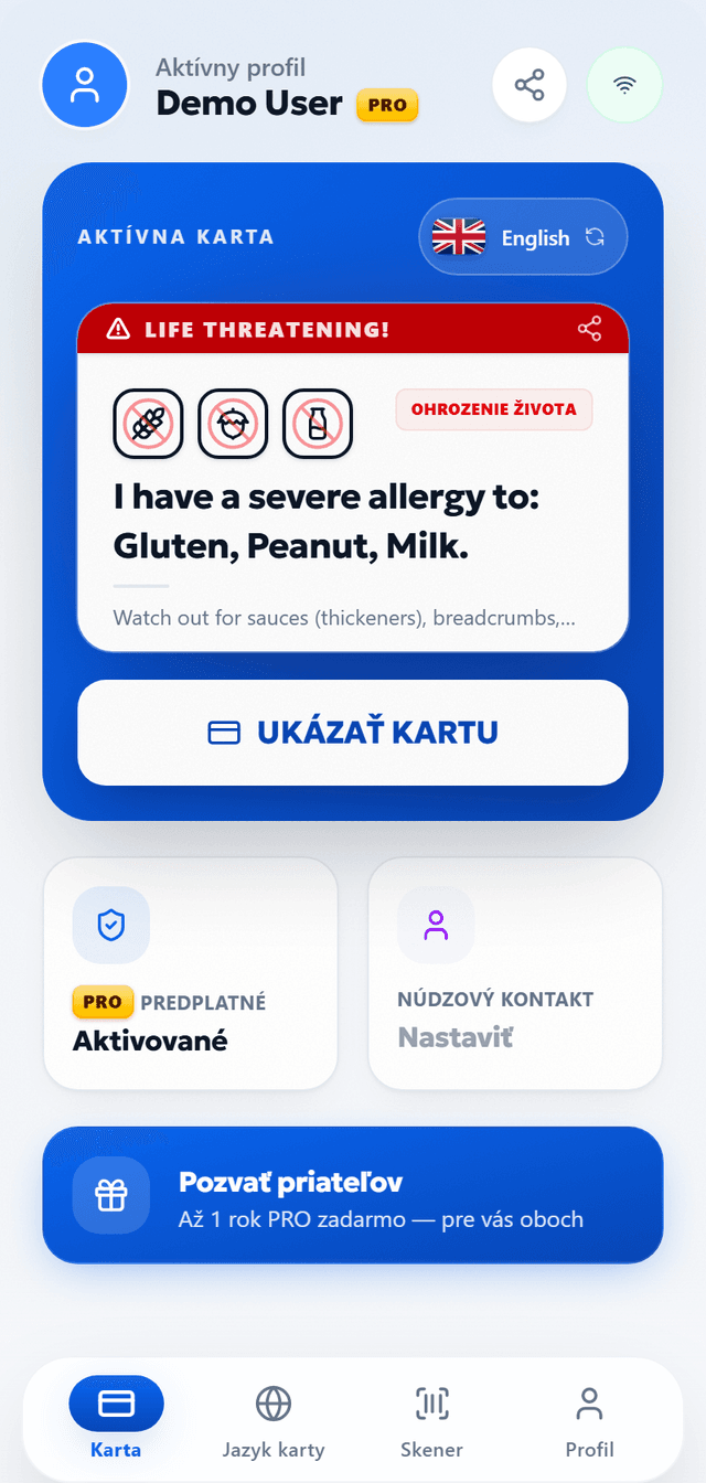 Ukážte svoje alergie. V akomkoľvek jazyku.
