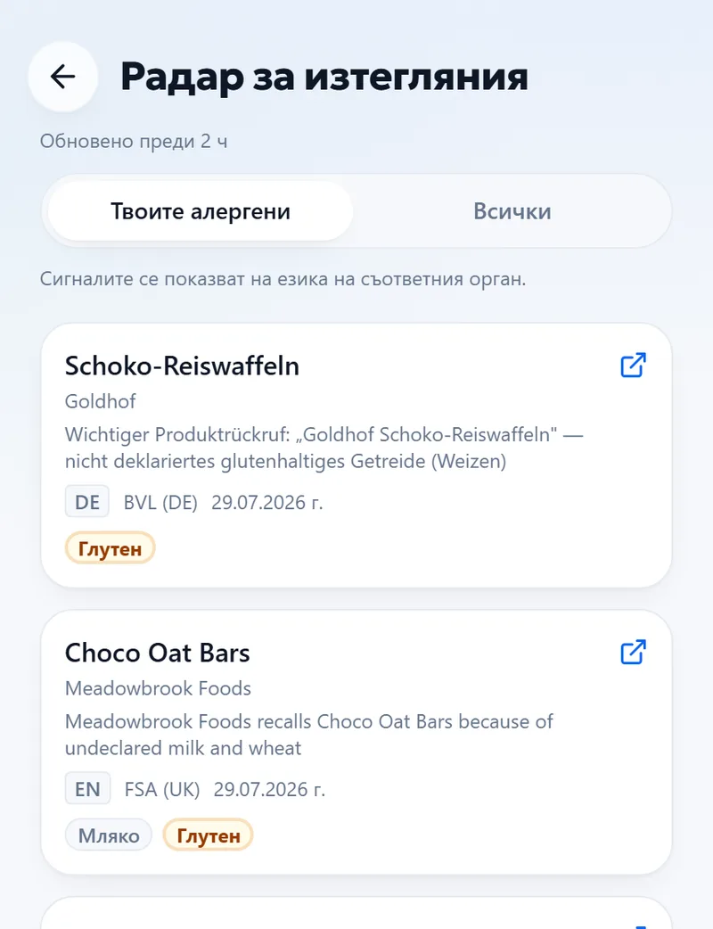 Изтеглянето — Официално известие