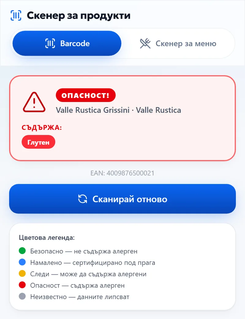 Сканирането — Баркод сканиран