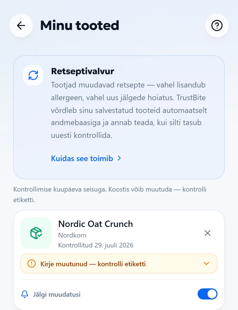 Valvur — Iganädalane kontroll