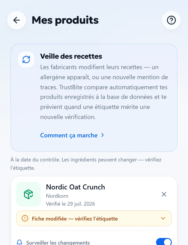 Le détecteur — Vérification hebdomadaire
